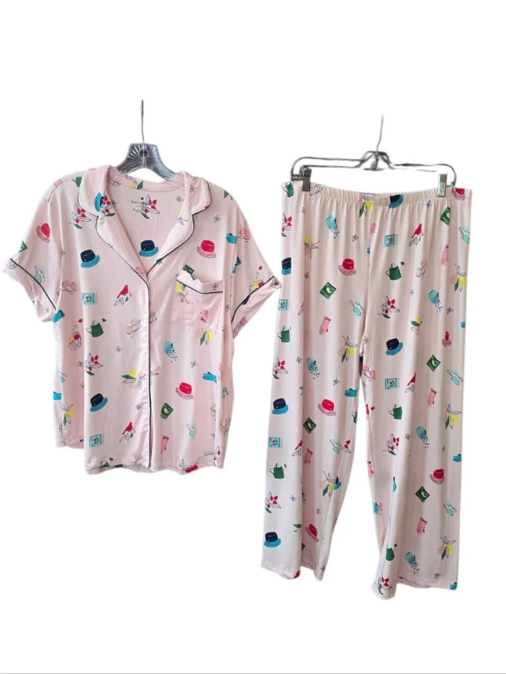 Kate Spade New York Light Pink Two Piece Pajama Set XL